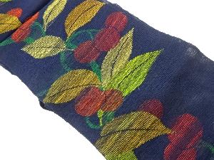 紗紬実模様織出し名古屋帯